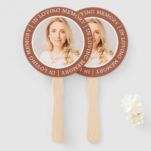 Memorial In Loving Memory Modern Custom Photo Hand Fan