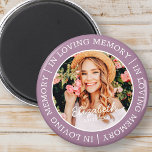 Memorial In Loving Memory Modern Custom Photo Magnet<br><div class="desc">This simple and modern design is composed of serif typography and add a custom photo. "In Loving Memory" encircles the custom photo of your loved one.</div>