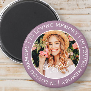 Memorial In Loving Memory Modern Custom Photo Magnet