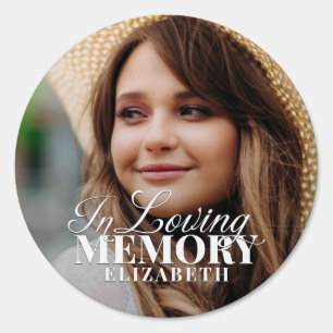 Memorial In Loving Memory Modern Elegant Photo Sign