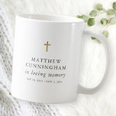 Simple Modern Elegant Cross Baby Baptism Mug