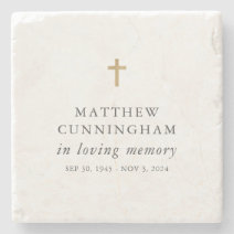 Memorial Funeral | In Loving Memory Custom Photo Stone Coaster 