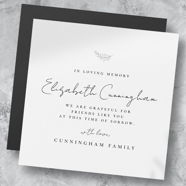 Memorial In Loving Memory Modern Simple Elegant (Creator Uploaded)