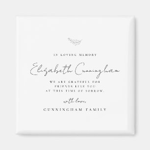 Memorial In Loving Memory Modern Simple Elegant Magnet