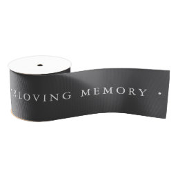 Memorial In Loving Memory Modern Simple Grosgrain Ribbon