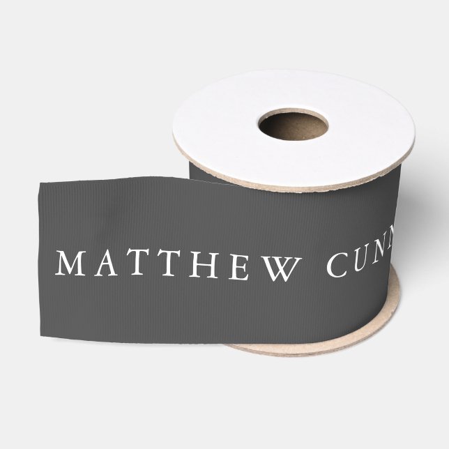 Memorial In Loving Memory Modern Simple Grosgrain Ribbon (Spool)