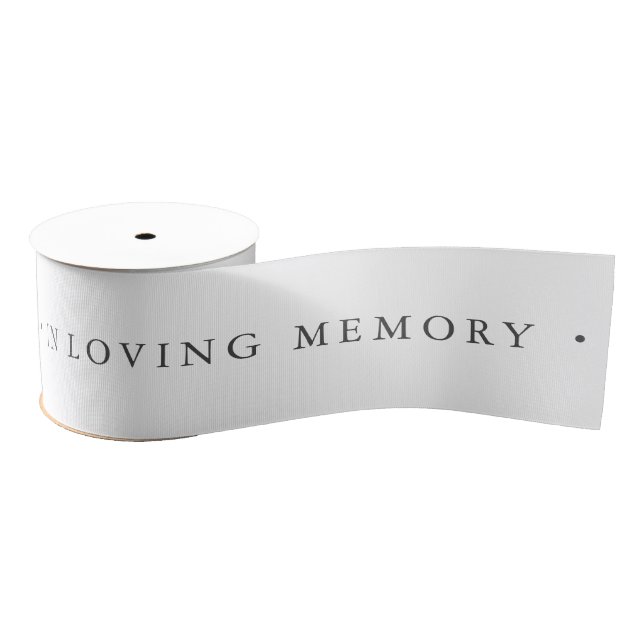 Memorial In Loving Memory Modern Simple Grosgrain Ribbon (Spool)