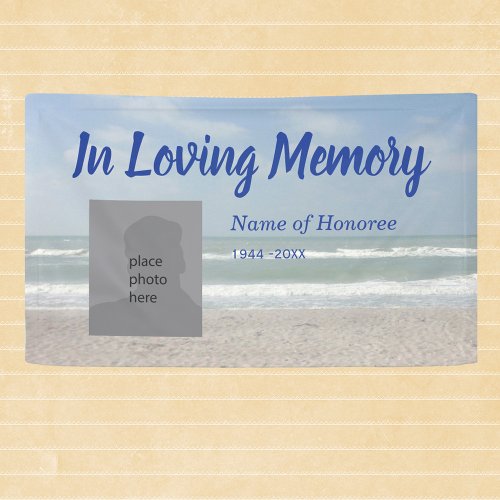 Memorial In Loving Memory Ocean Scene Banner