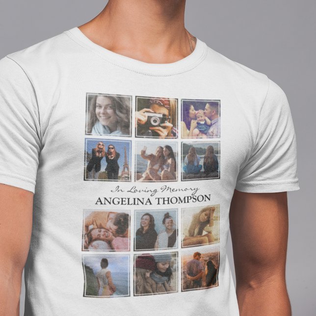 Memorial In Loving Memory Photo Collage T-Shirt (Creator Uploaded)