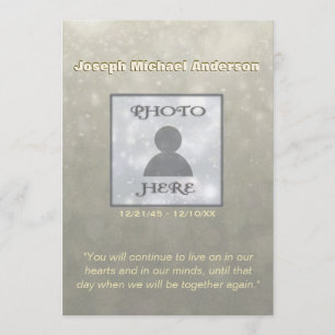 Memorial Invitation Add Photo