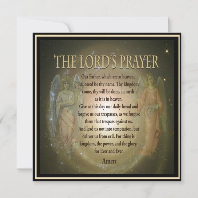 Memorial Invitation | Lord's Prayer (Front)