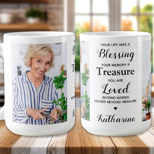 Memorial Keepsake 2 Photo Sympathy  Coffee Mug
