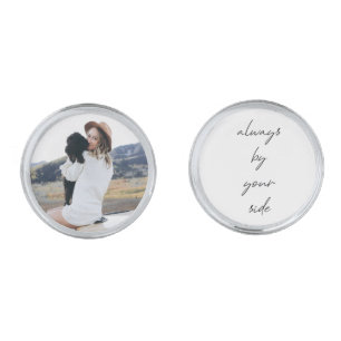 Memorial Keepsake   Always by your Side Modern Cufflinks