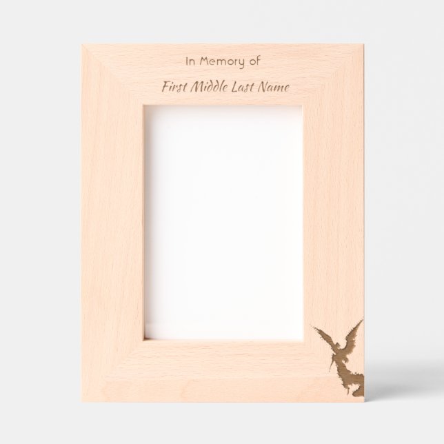 Memorial Keepsake Angel Reaching  Engraved Frames (Front)