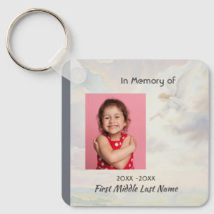 Memorial Keepsake Angel Reaching  Keychain
