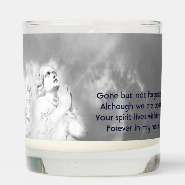 Memorial Keepsake Angel Sky Clouds Scented Candle (Back)