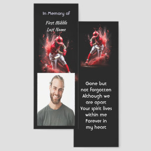 Memorial Keepsake Baseball Softball Bookmarks