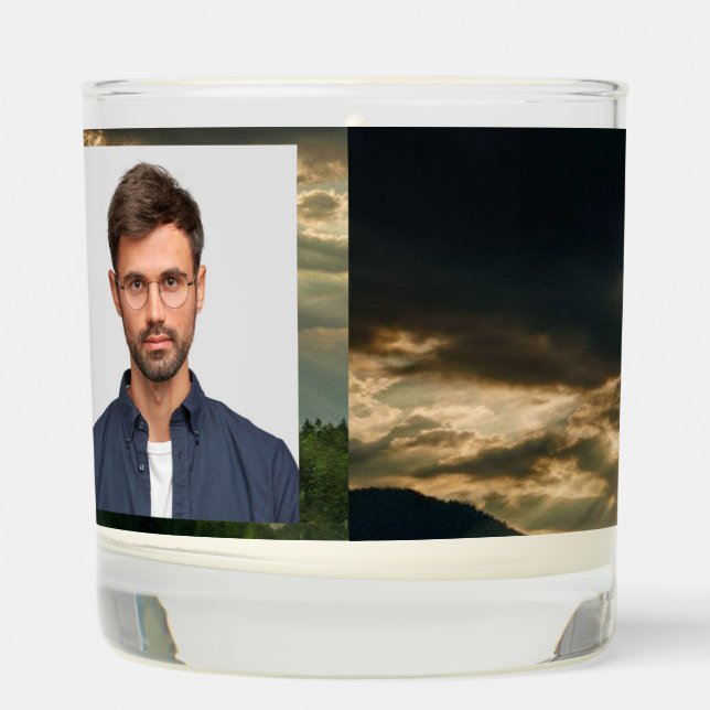 Memorial Keepsake Beautiful Lake Beach Scented Candle (Left)