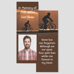 Memorial Keepsake Biking Cycling Bike Bookmarks