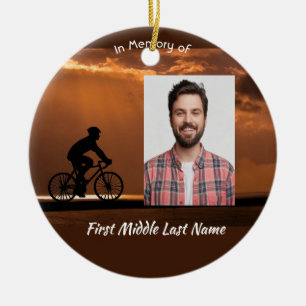 Memorial Keepsake Biking Cycling Bike Ceramic Ornament