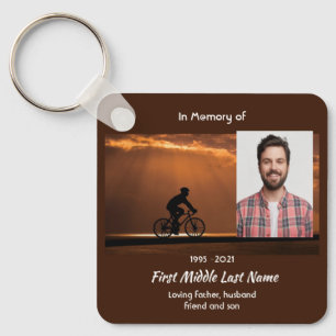 Memorial Keepsake Biking Cycling Bike Keychain