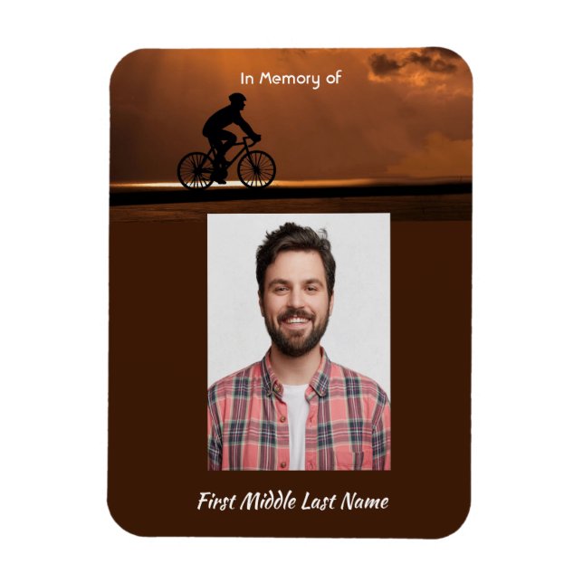 Memorial Keepsake Biking Cycling Bike  Magnet (Vertical)