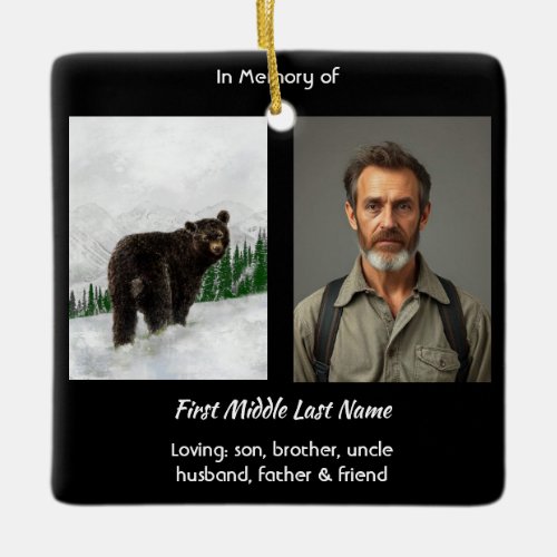 Memorial Keepsake Black Bear Animal