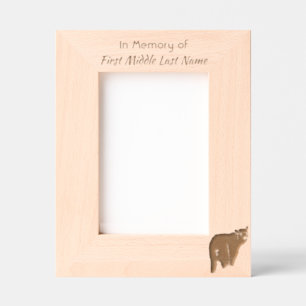 Memorial Keepsake Black Bear Animal Engraved Frames