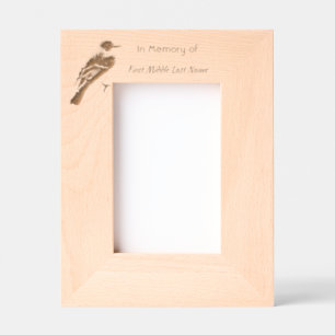 Memorial Keepsake Bluebird Garden Bird Engraved Frames