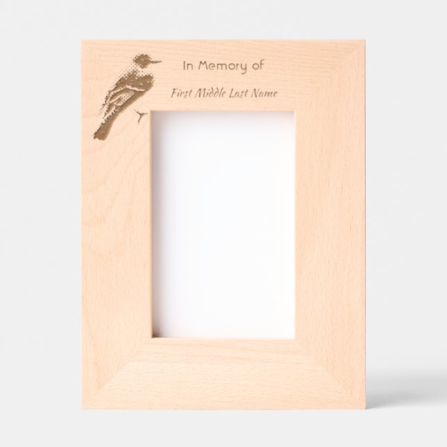 Memorial  Keepsake Bluebird Garden Bird  Engraved Frames (Front)