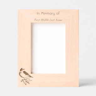 Memorial Keepsake Bluebird Garden Bird Engraved Frames