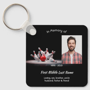 Memorial Keepsake Bowling Bowler Keychain