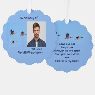 Memorial Keepsake Canada Goose Outdoors Ornament Card