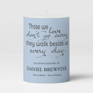 Memorial Keepsake Candle Those We Love -Blue