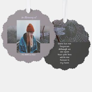 Memorial Keepsake  Card Dragonfly Dewdrops