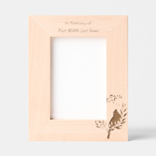 Memorial Keepsake Cardinal Bird Engraved Frames