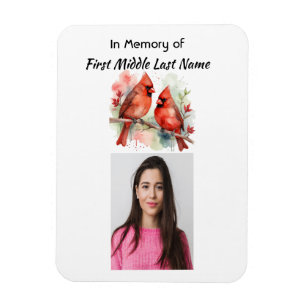Memorial Keepsake Cardinal Bird Magnet