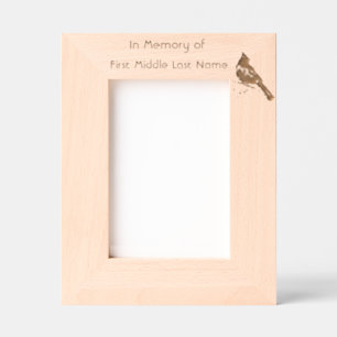 Memorial  Keepsake Cardinal Red Bird  Engraved Frames