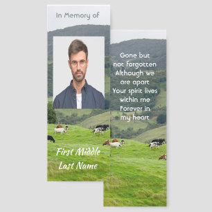 Memorial Keepsake Cattle Farm Landscape Bookmarks