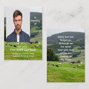 Memorial Keepsake Cattle Farm Landscape Business Card