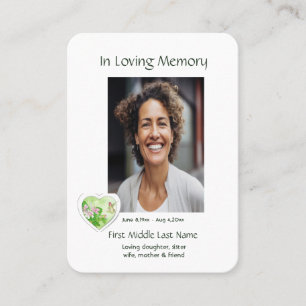 Memorial Keepsake Christian Hummingbird Business Card