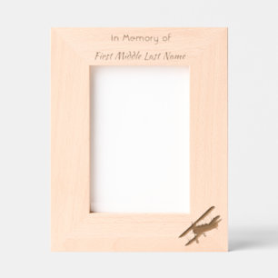 Memorial Keepsake Clouds Biplane Sky Engraved Frames