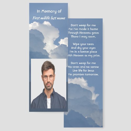 Memorial Keepsake Clouds Sky Heavenly