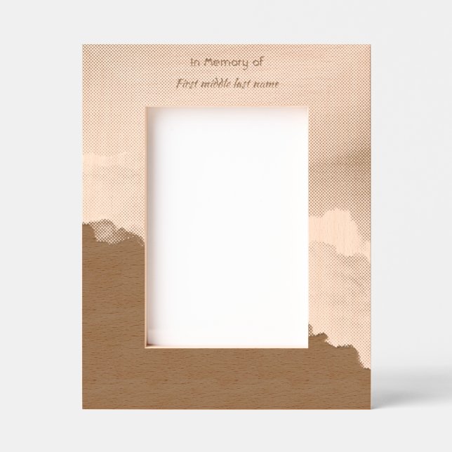 Memorial Keepsake Clouds Sky Heavenly Engraved Frames (Front)