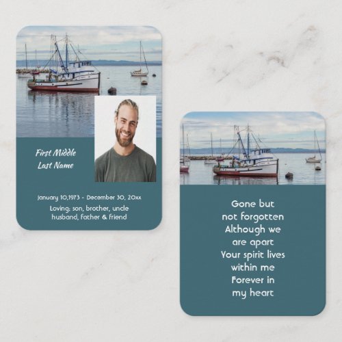 Memorial Keepsake Commercial Fisherman Calling Card