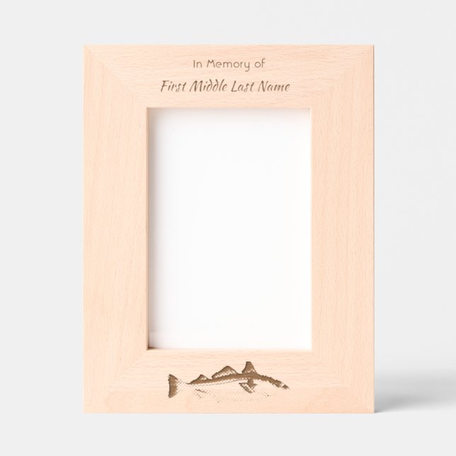 Memorial Keepsake Commercial Fisherman Engraved Frames (Front)