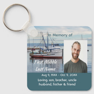 Memorial Keepsake Commercial Fisherman Keychain