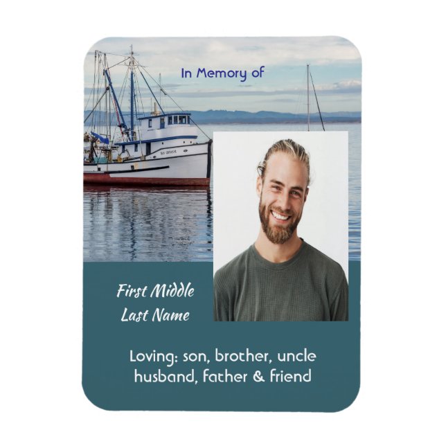 Memorial Keepsake Commercial Fisherman Magnet (Vertical)
