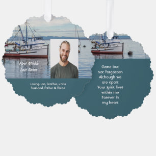 Memorial Keepsake Commercial Fisherman Ornament Card