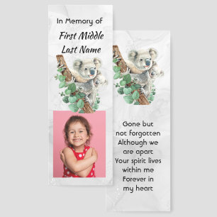 Memorial Keepsake Cute Koala Children Bookmarks